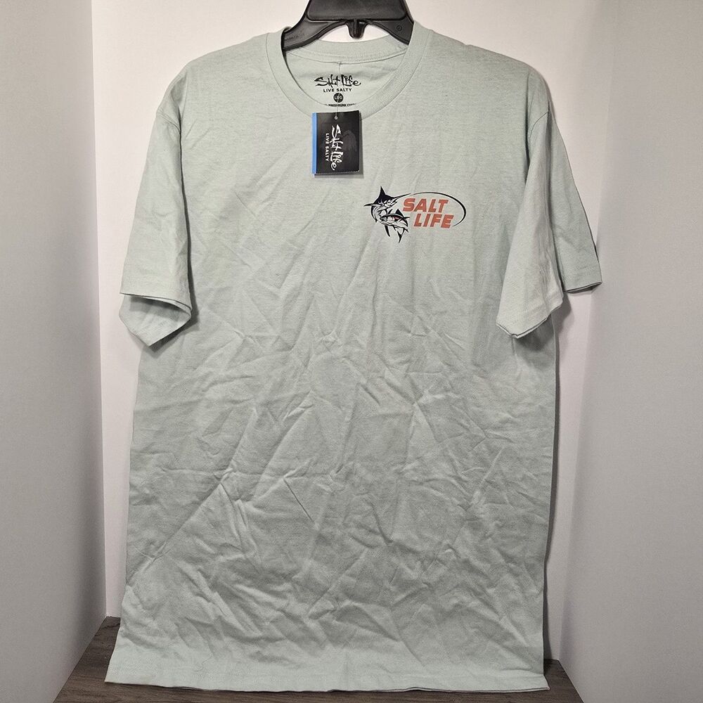 Salt Life Short Sleeve Classic Shirt. Large, Green